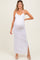 Ivory Spring Floral Print Sleeveless Maternity Dress