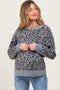 Grey Animal Print Maternity Sweater