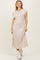 Cream Short Sleeve Maxi Sweater Dress