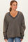Charcoal Mineral Washed French Terry Oversized Sweatshirt