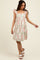 Pink Floral Print Smocked Back Dress
