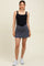 Charcoal Crossover V-Waist Maternity Skort
