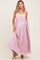 Light Pink Sweetheart Neckline Open Back Maternity Maxi Dress