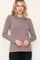 Mocha Ribbed Long Sleeve Top