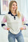 Navy Colorblock Collared Pullover