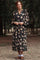 Black Multi Floral Tiered Button Down Maxi Dress