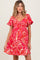 Red Printed Twisted Front Maternity Mini Dress