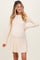Cream Wide Rib Maternity Mini Sweater Dress