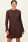 Brown Wide Rib Maternity Mini Dress