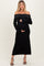 Black Faux Pearl Detail Off Shoulder Maternity Sweater Dress