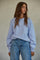 Light Blue Chunky Knit Oversized Sweater