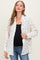 Blue Floral Cotton Gauze Oversized Button-Down Maternity Shirt