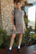 Light Taupe Mock Neck Maternity Mini Dress
