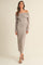 Mocha Heather Off Shoulder Long Sleeve Maxi Dress