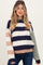 Navy Colorblock Stripe Maternity Oversized Sweater