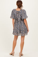 Jade Floral V-Neck Mini Dress