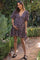 Brown Floral V-Neck Maternity Mini Dress