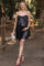 Black Bow Front Sleeveless Sequin Maternity Mini Dress