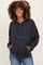 Black Drop Shoulder Long Sleeve Oversized Maternity Hoodie