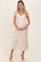 Cream Floral Chiffon Maternity Maxi Dress