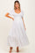 Ivory Floral Stripe Tiered Maternity Maxi Dress