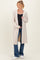 Cream Brushed Knit Maternity Open Long Cardigan