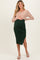Beige Knit Colorblock Long Sleeve Maternity Midi Dress