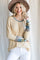 Yellow Colorblock Print Detail Long Sleeve Top