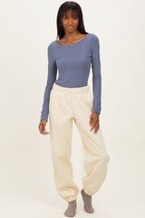 Cream Fleece Sweatpants