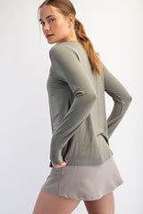 Light Olive Long Sleeve Top