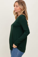 Forest Green Long Sleeve Top