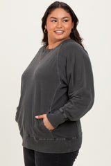 Charcoal Vintage Wash French Terry Plus Pullover