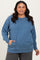 Blue Vintage Wash French Terry Plus Pullover
