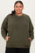 Olive Vintage Wash French Terry Plus Pullover