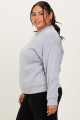 Heather Grey Basic Fleece Crewneck Sweatshirt