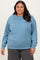 Blue Basic Fleece Crewneck Sweatshirt