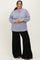 Heather Grey Oversized Ribbed Knit Henley Plus Sweater