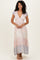 Multicolor Floral Colorblock Tiered Maxi Dress