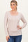 Taupe Ribbed Long Sleeve Henley Top