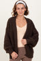 Brown Oversized Chunky Knit Cardigan