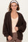 Brown Oversized Chunky Knit Cardigan