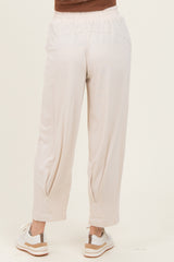 Cream Mineral Wash Pleated Lounge Pants