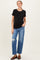 Blue Distressed Ripped Knee Straight Leg Maternity Jeans