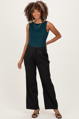 Black Wide Leg Maternity Trousers