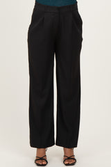 Black Wide Leg Maternity Trousers