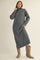 Charcoal Turtleneck Sweater Midi Dress