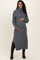 Charcoal Turtleneck Sweater Maternity Midi Dress