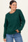 Green Chunky Cable Knit Sweater