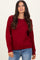 Red Chunky Cable Knit Sweater