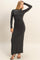 Black Turtleneck Long Sleeve Maxi Dress